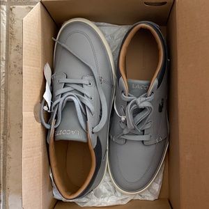 New Men’s Grey Lacoste shoes in size 6.5